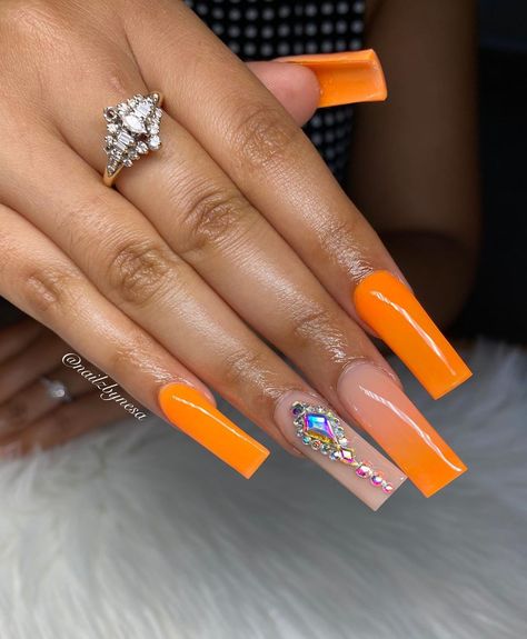 Carnival Nails, Orange Acrylic Nails, Purple Acrylic Nails, Black Acrylic Nails, Drip Nails, Edgy Nails, French Acrylic Nails, Long Acrylic Nails Coffin, Exotic Nails