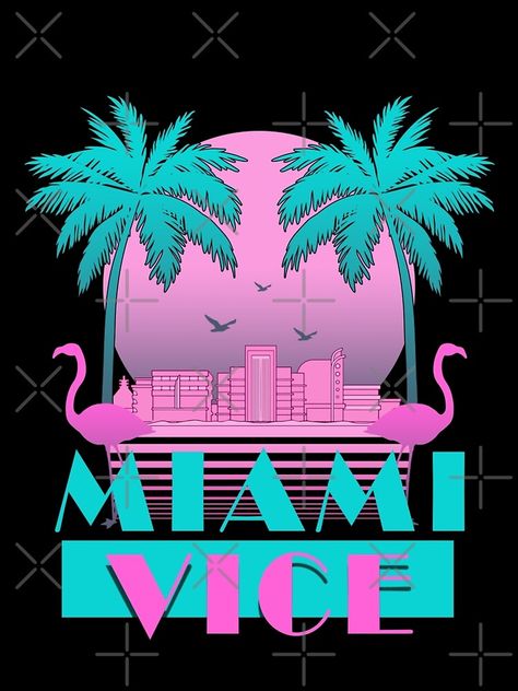 "Miami Vice - Retro 80s Design" A-Line Dress by KelsoBob | Redbubble Miami Vice Party Outfit 80s Fashion, Miami Beach Party Outfit, Gta Miami Vice, Miami Vice Graphic Design, Miami Vice Birthday Party Theme, Miami Vice Logo, Miami Vibes Party, Miami Vice Party Decorations, 80s Beach Party