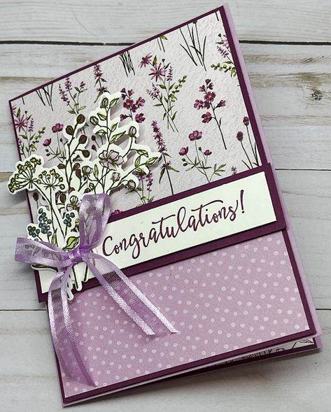 Stampin Up Spring Cards, Stamping Up Cards 2022-2023, Stampin Up Anniversary Cards, Paper Card Ideas, Dainty Delight, Designer Paper Cards, Flowers Cards, Dsp Cards, Dainty Flowers