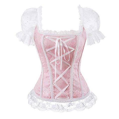 Plus Size Burlesque, Palace Clothing, Blouse Corset, Bustier Lingerie, Stand Collar Top, Burlesque Costumes, Corset Blouse, Pink Corset, Style Steampunk