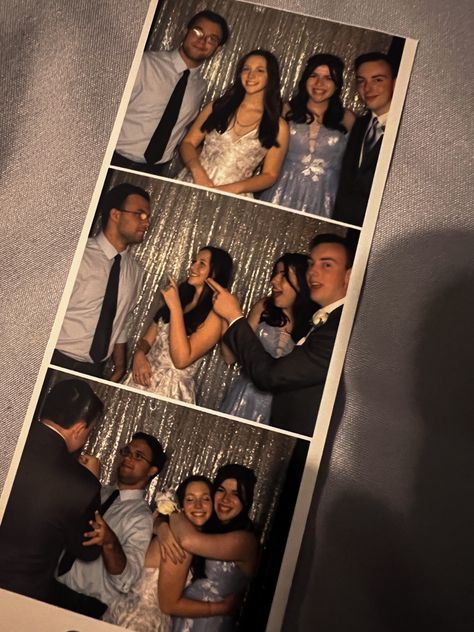 Formal Venue Ideas, Prom Aesthetic Friends Party, Prom Photobooth Ideas, Hoco Photobooth, Prom Dress Photoshoot Ideas, Prom Polaroid Pictures, Prom Set Up, Prom Night Pictures, Prom Aesthetic Photography