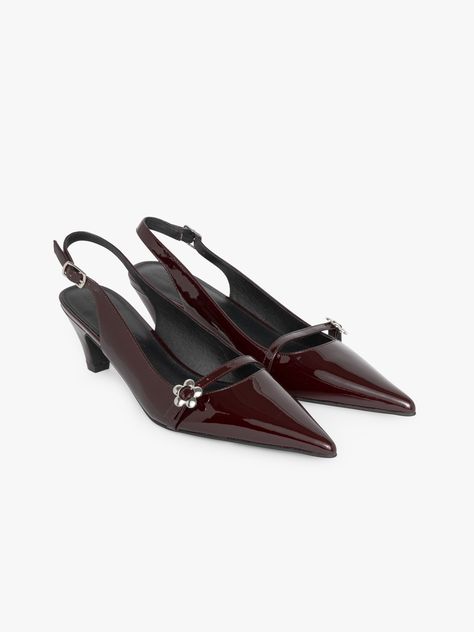 Natalia Pointy Toe Heel - Dark Brown Clogs Platform, Intentionally Blank, Pointy Toe Heels, Lisa Says Gah, Fashion Wishlist, Kitten Heel, Back Strap, Paloma, Dark Brown