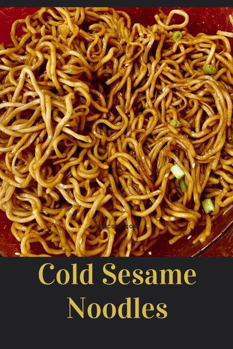 Cold Sesame Noodles – Kosher From Jerusalem Cold Noodles Recipes, Sesame Noodles Recipe, Cold Sesame Noodles, Sesame Noodles, Cold Noodles, Sesame Sauce, Buttered Noodles, Spicy Noodles, Cold Pasta