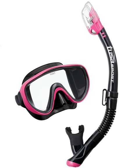 This TUSA diving mask and snorkel set is great for beginner snorkelers, but also great for scuba divers looking for a matching combo. The mouthpiece is angled to fit comfortably, no matter the shape of your face. Looking for more options? Click through to check out our complete list for best scuba diving and snorkel masks for women! #TravelFashionGirl #TravelFashion #PackingTips #scubadivingmask #scubadivingtips #scubadivinggear Scuba Diving Mask, Diving Wetsuits, Dive Mask, Scuba Diving Equipment, Snorkel Mask, Best Scuba Diving, Scuba Gear, Snorkels, Snorkel Set