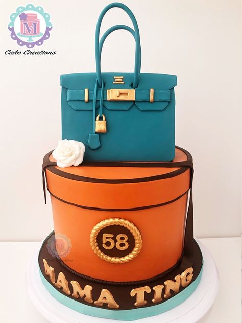 Hermes Birthday Theme, Hermes Cake Design, Hermes Cake, Cake Sculptures, Bag Cakes, Glam Birthday, Handbag Cakes, Designer Cake, Graduation Images