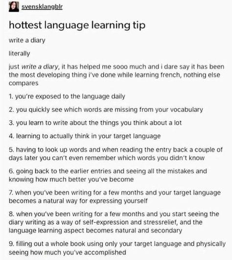 Writing A Diary, Language Journal, Learning Languages Tips, Learn Another Language, Target Language, Korean Language Learning, Foreign Language Learning, A Diary, Language Study