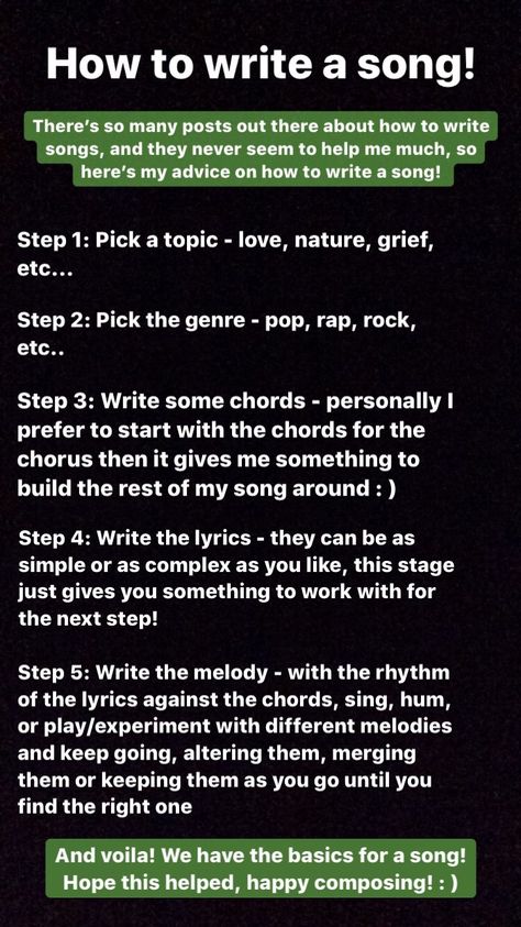 How To Make A Song In 5 Minutes, How Do You Write A Song, Mixing Music Tips, Song Writing Format, How To Produce Your Own Music, Writing Songs Tips, Song Making Tips, Composing Music Tips, Writing Music Tips