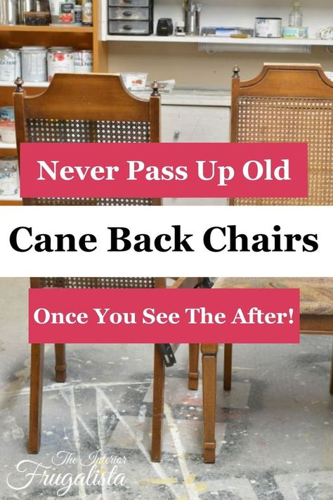 Cane Chairs Painted, Redo Dining Chairs, Cane Chair Redo, Painting Old Chairs, Dining Room Chairs Makeover, Cane Chair Makeover, Vintage Chairs Makeover, Grain Sack Stripes, Mix And Match Dining Room