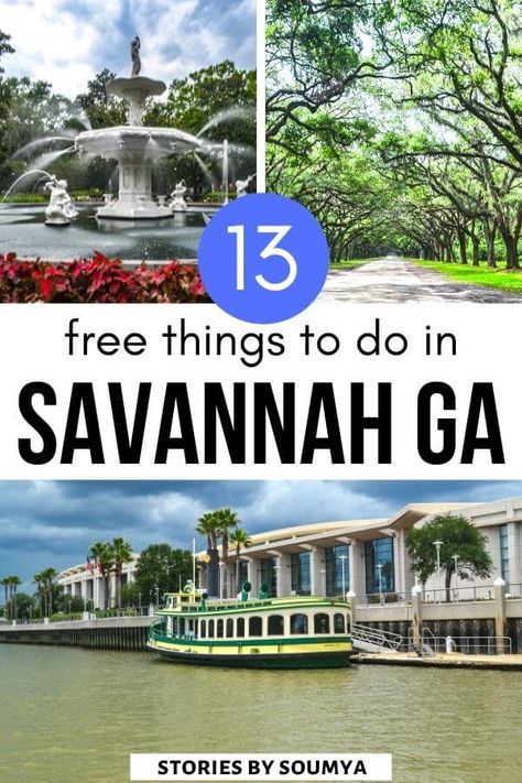 13 Best Free Things To Do In Savannah Georgia Savanna Georgia, Savannah Georgia Vacation, Savannah Georgia Travel, Southern Usa, Georgia Vacation, Visit Savannah, Downtown Savannah, Charleston Travel, Georgia Travel