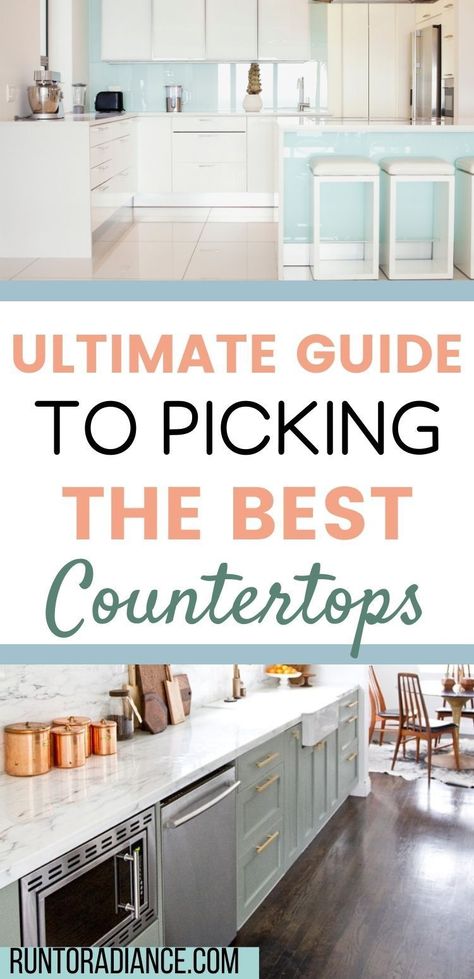 Popular Kitchen Countertops, Best Countertop Material, Small Kitchen Countertops, Countertop Remodel, Best Countertops, Kitchen Design Countertops, Best Kitchen Countertops, Replacing Kitchen Countertops, Kitchen Countertop Options