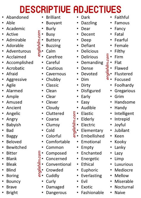 <Learn Complete Lesson By Attached Link> In this lesson, you’ll learn about the most commonly used Describing Words List With Useful Examples. When speaking or writing in the English language you are going to need to use descriptive words. Describing Dresses Writing, Words To Describe Music, Descriptive Words For Writing, Self Description Words, Descriptive Words Writing, Descriptive Words For People, Descriptive Writing Examples, Words To Use More Often, Describe Words