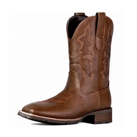 PRICES MAY VARY. [Comfort & Style Unleashed]: Suokdil mens cowboy boots offer a seamless blend of comfort and style. The soft, breathable insole ensures lasting coziness from morning to night, making them the great choice for any occasion. For the ideal fit, consult our size chart. Your feet will thank you for choosing these unparalleled cowboy boots men. [Exquisite Embroidery Elegance]: Our botas vaqueras para hombre are meticulously hand-stitched and crafted, featuring a blend of classic embroidery, patterns, and country colors. Step into a world of elegance with our embroidered men's cowboy boots, adding a vintage touch that captures the essence of Western cowboy fashion and turns heads wherever you go. [Premium Faux Leather & Professional Inspection]: Suokdil brown cowboy boots men und Cowboy Boots For Men, Country Colors, Cowboy Fashion, Brown Western Boots, Classic Embroidery, Brown Cowboy Boots, Western Boots For Men, Chunky Heel Ankle Boots, Mens Cowboy