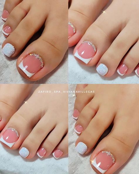 Toe Gel Nail Designs, Foot Nail Art Design, Foot Nails Design, Cute Acrylic Toes, Acrylic Toe Nail Designs, Foot Nail Art, Simple Toe Nails, Feet Nail Design, Bridal Nails Designs