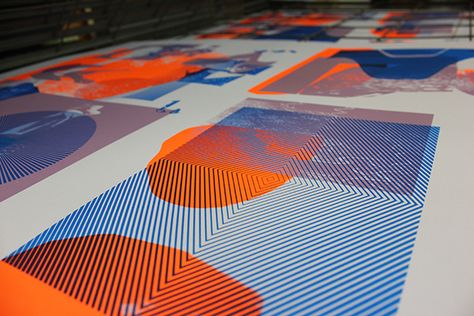 Screen Printing Patterns, Screen Print Ideas, 3 Colour Screen Print, Risograph Gradient, Risograph Design, Risograph Illustration 2 Color, Riso Printing, 2 Color Risograph, Bd Design