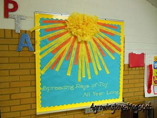 Rays of Joy...PTA board.  Each ray has something written on how the PTA provided throughout the year! Joy Bulletin Board, Sun Bulletin Boards, Ptsa Ideas, Pto Bulletin Board, Pta Bulletin Boards, Pta Board, Pto Board, Pta Membership, Work Bulletin Boards