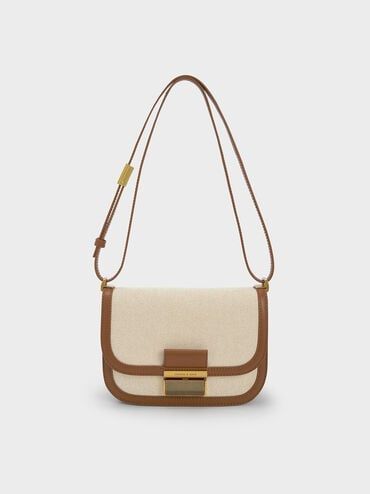 Charles And Keith Bags, Charles And Keith, Burgundy Bag, Brand Collaboration, Brown Trim, Size Chart For Kids, Canvas Crossbody Bag, Fancy Bags, Charles Keith