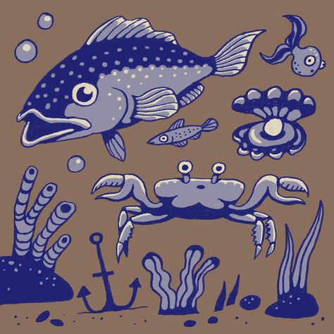 Some light-hearted sea creatures for you today 🐠 #doodle #illustration #goodhappystuff Ocean Illustration, Happy Stuff, Doodle Illustration, Collage Wall, Art Collage Wall, Art Collage, Sea Creatures, Wall Collage, Collage Art