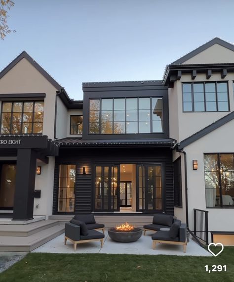 Black And Wooden House, Tan Black House Exterior, Beige And Black House Aesthetic, Black White And Brown House Exterior, Black And White House With Stone Exterior, Dream House Exterior Small, Tan And Black House Exterior, Black And Wood House Exterior, Black House Exterior Modern