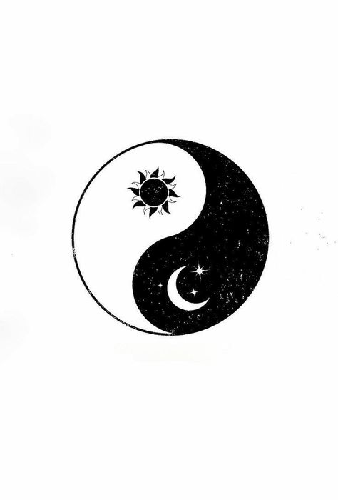 Silence Tattoo Symbol, Yin And Yang Tattoo, Ying Yang Tattoo, Design Drawings, Symbolic Tattoos, Ying Yang, Tattoo Design Drawings, Minimalist Tattoo, Sun Moon