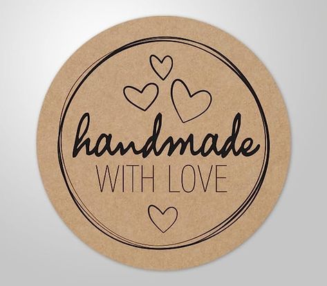 50 x high-quality labels "handmade with love" round high adhesive strength 4 cm stickers : Amazon.de: Home & Kitchen Stickers Amazon, Handmade Stamps, Love Stickers, Handmade With Love, Home Kitchen, With Love, High Quality