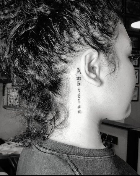 Down Neck Tattoos Women, Side Throat Tattoos Women, Simple Side Neck Tattoos For Women, Side Neck Tattoos Women Ideas Words, Nek Tattoo Woman, Small Neck Tattoos For Women Side, Best Neck Tattoos For Women, Neck Tattoos Women Side Words, Tattoo Side Of Neck