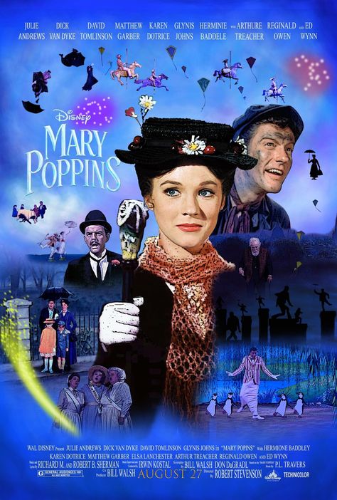 David Tomlinson, Mary Poppins Movie, Glynis Johns, Mary Poppins Party, Mary Poppins 1964, Foto Disney, Disney Presents, Classic Disney Movies, Julie Andrews