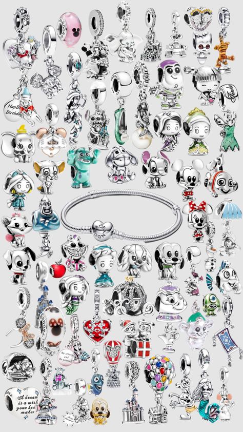 Disney Pandora Bracelet, Pandora Summer, Pandora Bracelet Charms Ideas, Pandora Charms Disney, Pandora Bracelet Designs, Pandora Armband, Pandora Jewelry Charms, Pretty Jewelry Necklaces, Disney Charms