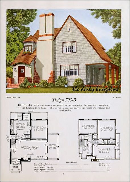 1920::National Plan Service | Flickr - Photo Sharing! American House Design, 1920 House, Tudor House Plans, House Floorplan, Vintage Floor Plans, Tudor Cottage, Vintage Homes, 1920s House, Vintage House Plans