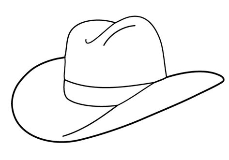 Cowboy Hat Stencil Printable | cowboy-hat drawings and clip art - Seivo ... Cowboy Hat Drawing, Cowboy Quilt, Western Quilts, Hat Template, Cowboy Theme, Chapeau Cowboy, Cowboy Party, Hat Clips, Western Hats