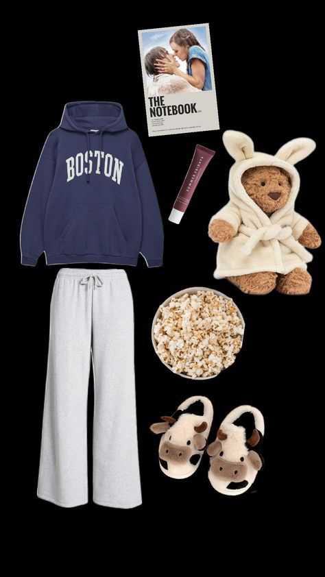 Cozy Movie Outfit #movie #movies #cozy #cozyoutfit #popcorn #snacks #jellycat #comfy #slippers Cute Movie Theater Outfits, Comfy Movie Night Outfit, Movie Theater Outfits, Movie Theater Outfit, Comfy Movie Night, Movie Outfit, Theatre Outfit, Popcorn Snacks, Comfy Slippers