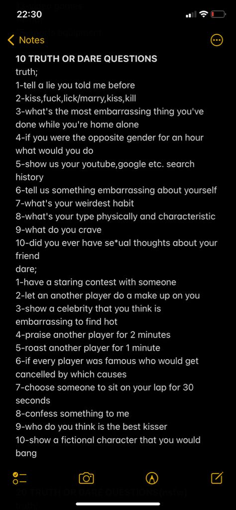 Things To Ask In Truth Or Dare, Truths Or Dare Questions, Good Questions For Truth Or Dare, Crazy Truth Questions, Truth Or Dare Questions For Sleepovers, Questions To Ask For Truth Or Dare, Truth N Dare Questions, Truth And Dare Question, Good Truth And Dares