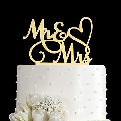 Amazon.com: AMINJIE Mr and Mrs Cake Topper, Bride and Groom Sign Wedding/Engagement Cake Toppers Decoration, Mirror Gold Acrylic : Toys & Games Bride And Groom Sign, Crystal Cake Topper, Heart Wedding Cake Topper, Glitter Birthday Cake, Engagement Party Cake, Cake Topper Wedding Monogram, Monogram Wedding Cake, Decoration Mirror, Gold Cake Topper Wedding