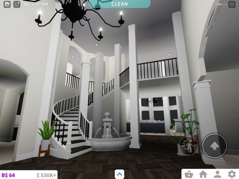 Bloxburg House With Underground Garage, Basement House Bloxburg, Entrance Idea Bloxburg, Bloxburg Inside Ideas, Bloxburg Walk In Ideas, Blockburg Garage Ideas, Bloxburg Mansion Layout 3 Story Modern, Bloxburg House Entry Ideas, Bloxburg Second Floor Layout