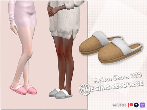 The Sims Resource - Winter slippers Female Sims 4 Cc Shoes Female, Female Sandals, Cc Shoes, Sims 4 Cc Shoes, Sims 4 Teen, Sims 4 Dresses, Sims Four, Winter Slippers, Sims 1