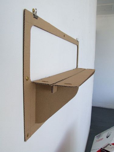 DSCF3244 | Savio Ku | Flickr Cardboard Shelf, Cardboard Furniture Design, Dollhouse Furniture Tutorials, Cardboard Display Stand, Cardboard Dollhouse, Cardboard Storage, Diy Plaster, Cardboard Display, Cardboard Sculpture