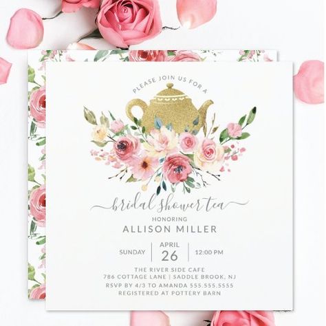 Springtime Peonies Rose Floral Bridal Shower Tea for $2.70 - Bridal Shower Invitations Time For Tea With The Bride To Be, Tea Party Baby Shower Theme, Tea Party Baby Shower Invitations, Bridal Tea Party Invitations, Tea Party Bridal Shower Invitations, Vows Quotes, Tea Bridal Shower Invitations, Pink Tea Party, Bridal Shower Tea Party