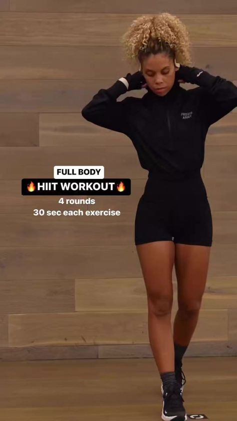 We’re going for a quick and dirty HITT workout this #StepItUpSaturday, thanks to @the_french_fit. Who’s breaking a sweat with us?! 🙋🏾‍♀️ | Striking + Strong | Janet Jackson Workout, Hitt Workout Dumbell, Cardio Hitt Workout, Hit Workout, Hiit Workout Videos, Chloe Ting, Full Body Workout Routine, Hiit Workout At Home, Hiit Cardio Workouts