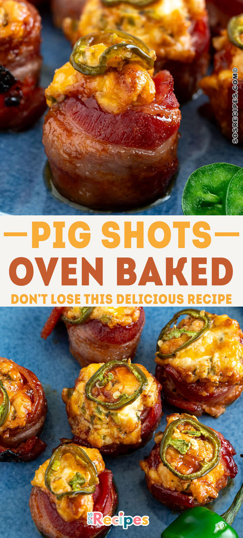 Pig Shots are great appetizers to feed a crowd of hungry teenagers or guys.  They are hearty and filling sausage bites covered with bacon and topped with a cream cheese and jalapeno mixture. Bacon Wrapped Finger Foods, Mini Smoked Sausage Recipes Lil Smokies, Smoked Sausage Finger Food, Smoked Sausage And Pineapple Appetizers, Smoked Pigs In A Blanket, Bacon Wrapped Italian Sausage, Elevated Pigs In A Blanket, Bacon Wrapped Ravioli, Sausage On A Stick Recipes