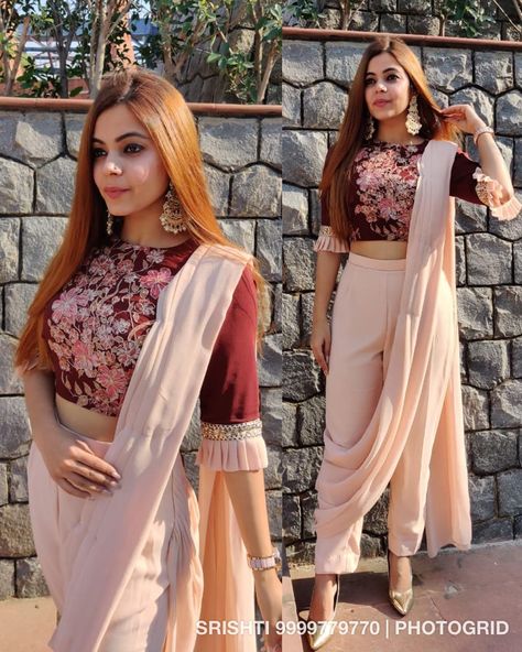 New Indowestern Outfit For Women, Indowestern Outfits Women, Indian Bridesmaids Outfits Ideas, Indian Bridesmaids Outfits, Indowestern Outfits, Indian Bridesmaids, Sari Design, Indian Gowns Dresses, Kurti Designs Party Wear