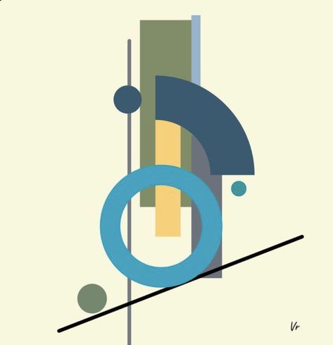 Geometric Composition, Geometric Shapes Art, Geometric Design Art, Bauhaus Art, Bauhaus Poster, Design Basics, Architecture Concept Drawings, Abstract Digital Art, Abstract Composition