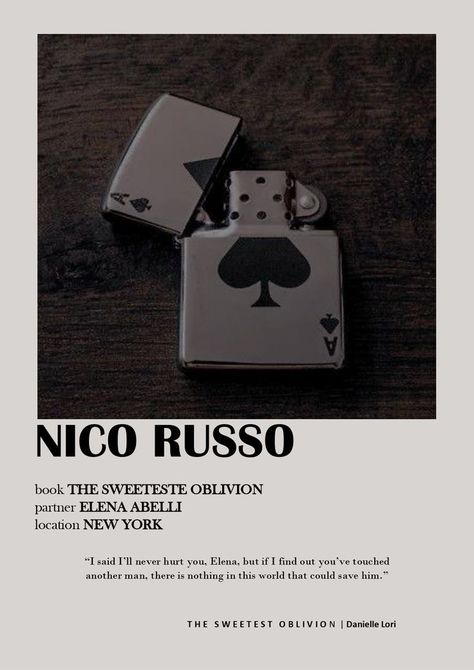 Nico Russo, The Sweetest Oblivion, Danielle Lori, Fiction Books Worth Reading, Book Hangover, Short Novels, Romantic Book Quotes, Dark Romance Books, Recommended Books To Read