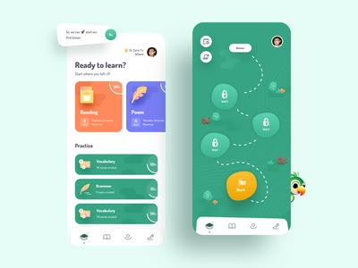 English Tree | Language Learning App Design by Anatoliy on Dribbble Learn English Logo, Learning App Design, English Logo Design, Kids App Design, English Logo, Language Learning App, Ios App Design, App Design Layout, Language Apps