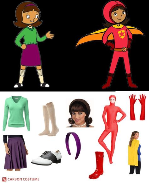 Costume Guide, Red Bodysuit, Purple Skirt, V Neck Sweater, Super Powers, Vneck Sweater, Neck Sweater, Vocabulary, Make Your Own