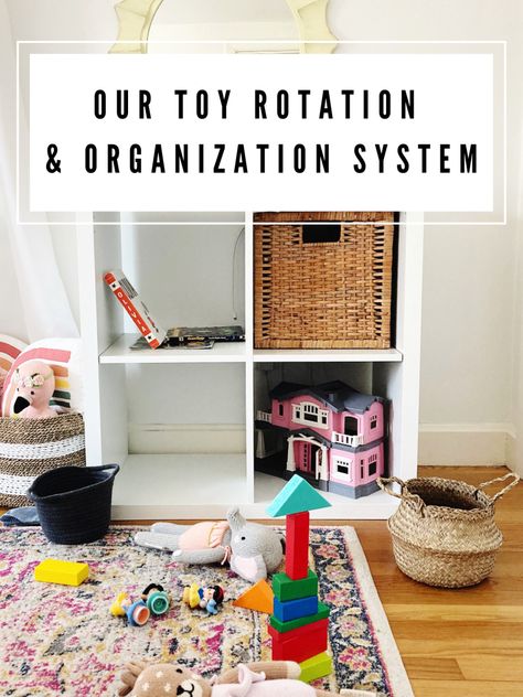 You Rotation System, Montessori Toy Rotation Categories, Basement Toy Organization, Toy Rotation Organization, Toy Rotation Ideas, Toddler Toy Rotation, Baby Toy Organization, Toy Rotation Categories, Toddler Toy Organization