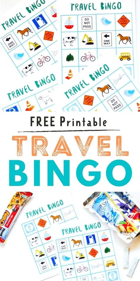 A FREE printable travel bingo game to keep the kids busy on family vacation! Kids will love finding the objects on the cards from the car. Car Bingo, Road Trip Activity Book, Car Activity, Kid Travel Kit, Free Board Games, Travel Bingo, Car Games For Kids, Bingo Games For Kids, Bingo For Kids