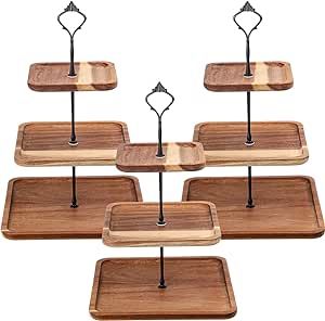 Diy Dessert Stand, Square Cupcake Stand, 3 Tiered Cake, Wooden Cupcake Stands, 3 Tier Serving Tray, Tier Serving Tray, Rustic Cupcake Stands, Wood Cupcake Stand, Rustic Dessert