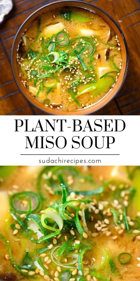 Join us in the kitchen for our vegan ginger miso soup recipe that will warm you up from the inside out. This soup offers a perfect balance of spicy ginger and savory miso that promises comfort with every spoonful. It not only soothes the soul but also provides a delicious journey through exquisite flavors, making it a great addition to your plant-based diet. 🍽️ Ginger Miso Soup, Vegetarian Miso Soup, Vegan Miso Soup, Miso Recipe, Healthy Gut Recipes, Miso Soup Recipe, Ginger Miso, Easy Japanese Recipes, Veg Soup