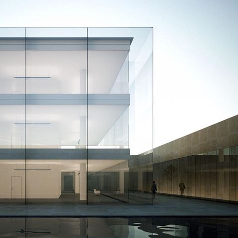 A new world.  ________________________________________  #archdaily #cgarchitect #minimal #interiors #interiordesign #window #windowdesign #praca Transparent Building Architecture, Transparency In Architecture, Glass Architecture Facade, Glass Wall Architecture, Architecture On Water, Transparency Architecture, Simplicity Architecture, Transparent Architecture, Glass House Architecture