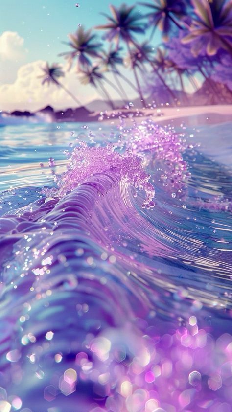 Purple Summer Aesthetic, Images Pop Art, Beautiful Summer Wallpaper, Jelly Wallpaper, Glittery Wallpaper, Seni Vintage, Iphone Wallpaper Landscape, Pretty Wallpapers Tumblr, Cute Summer Wallpapers