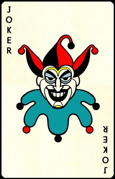 Ready to learn a little about the Joker? Tato Joker, Joker Card Tattoo, Playing Card Tattoos, Joker Playing Card, Postage Stamp Design, Omerta Tattoo, Joker Tattoo, Joker Card, Univers Dc